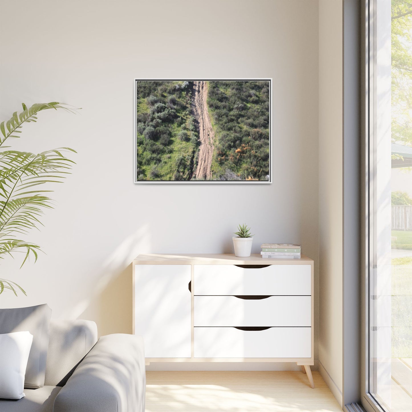 Desert Path Through Sage - Unique Stretched Canvas Wall Art - Art By Earth
