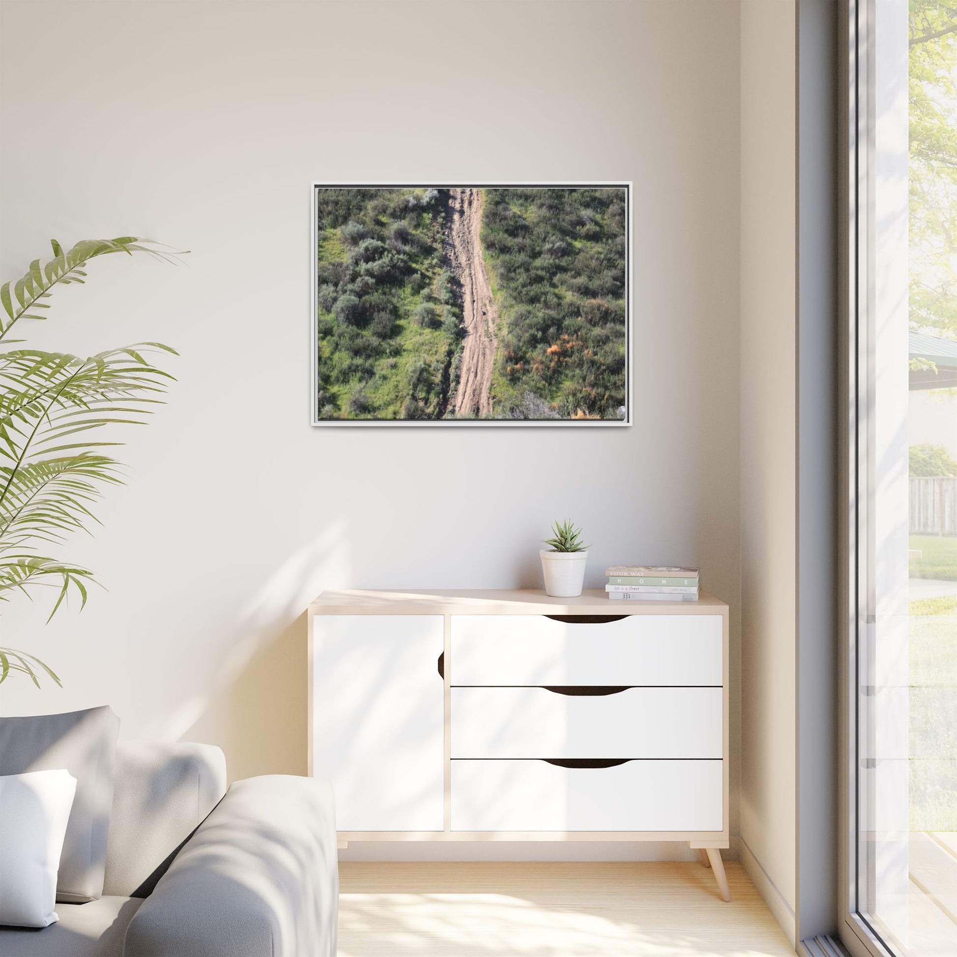 Desert Path Through Sage - Unique Stretched Canvas Wall Art - Art By Earth