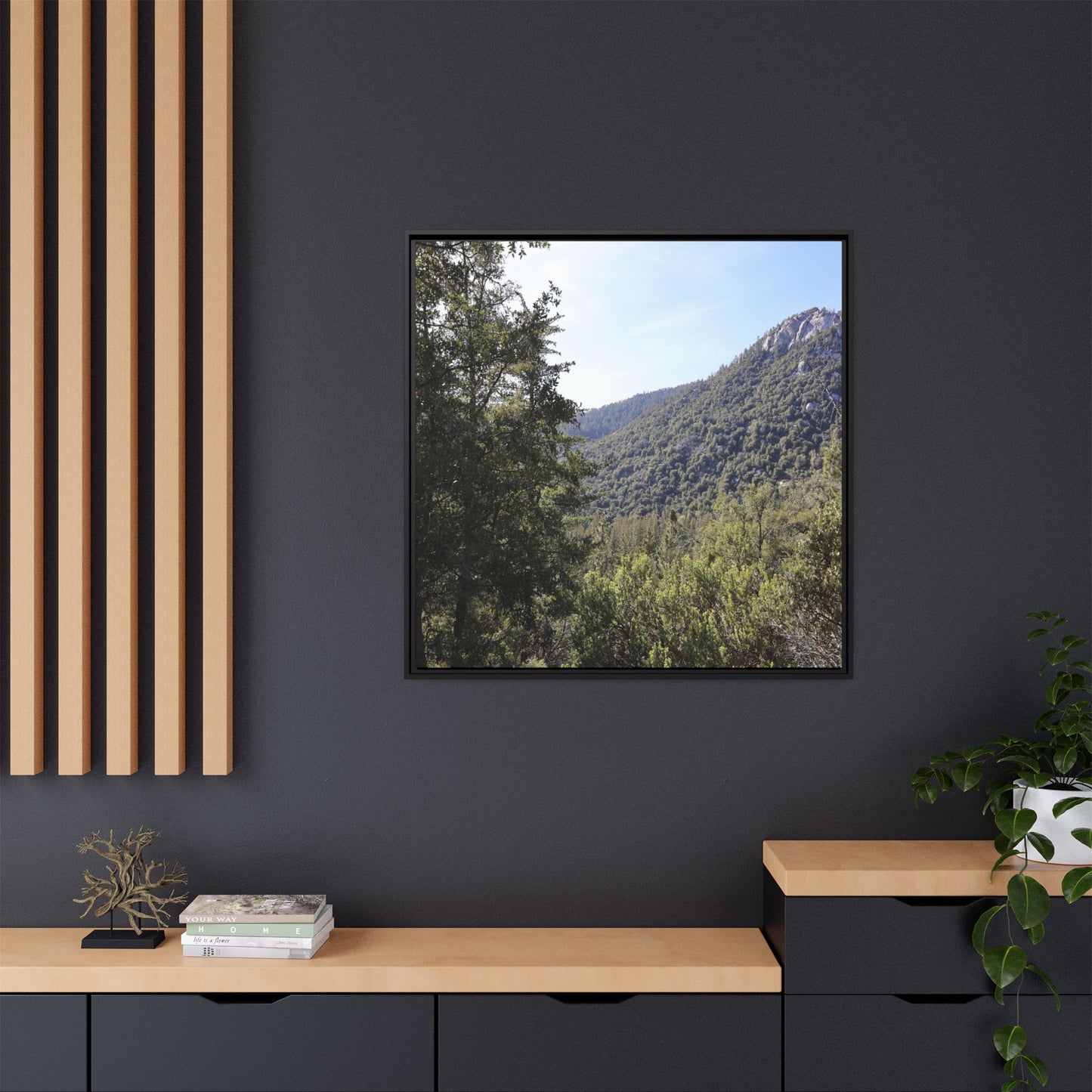 Mountain Valley Forest - Unique Stretched Canvas Wall Art