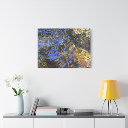 Azure Fragments - Unique Frameless Canvas Wall Art - Art By Earth