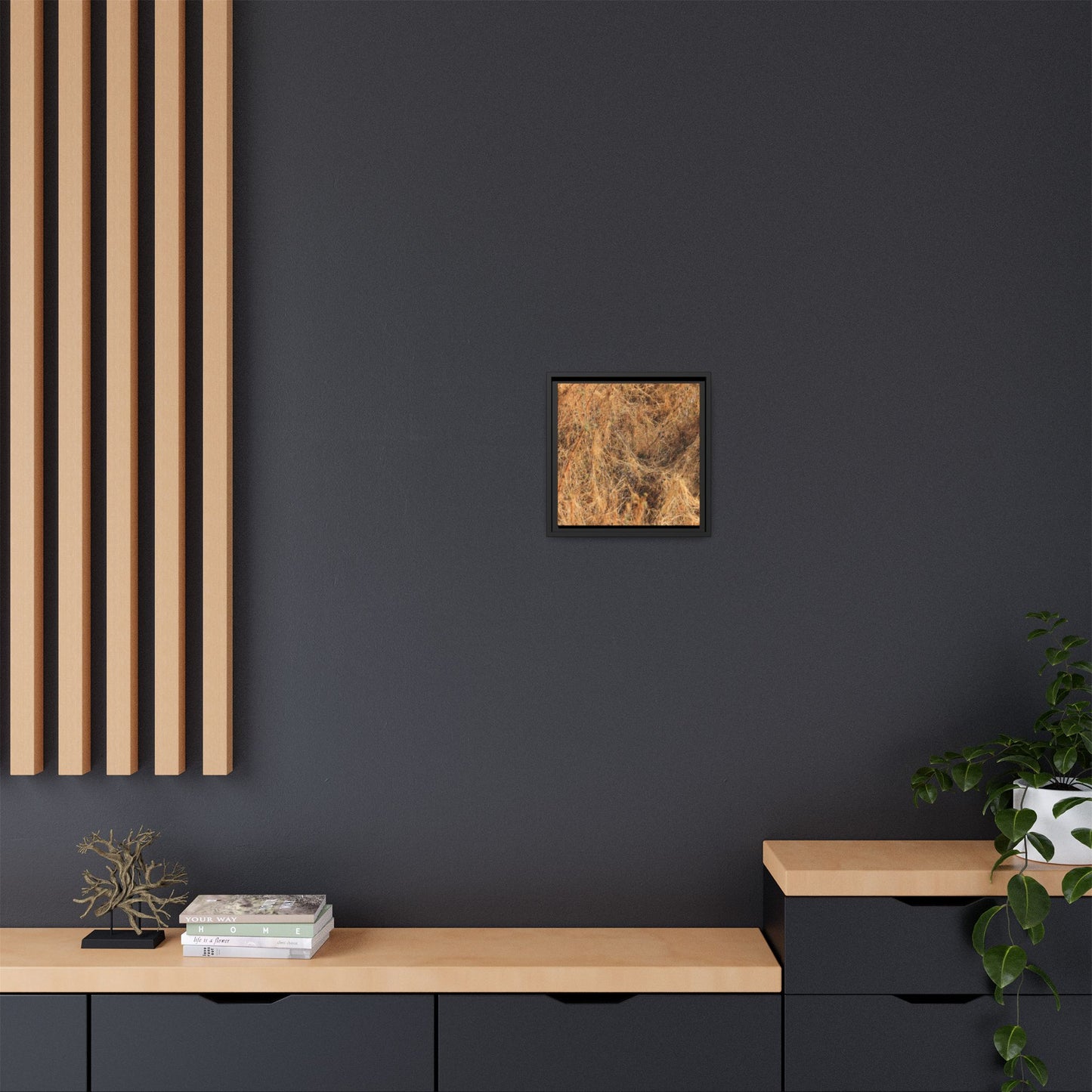 Dried Vegetation Study - Unique Stretched Canvas Wall Art - Art By Earth