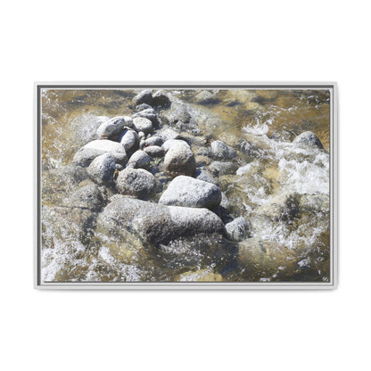 Mountain Stream Flow - Unique Stretched Canvas Wall Art - Art By Earth