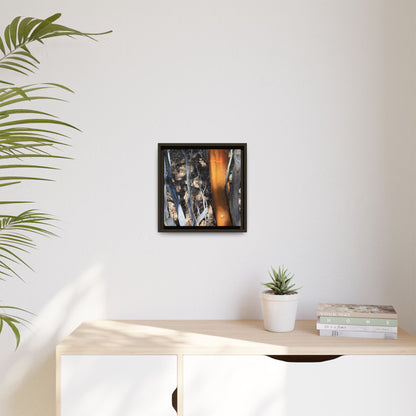 Burnt Trees and Golden Trunk - Unique Stretched Canvas Wall Art