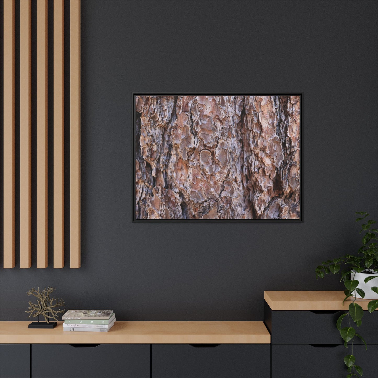 Woody Layers - Unique Stretched Canvas Wall Art - Art By Earth