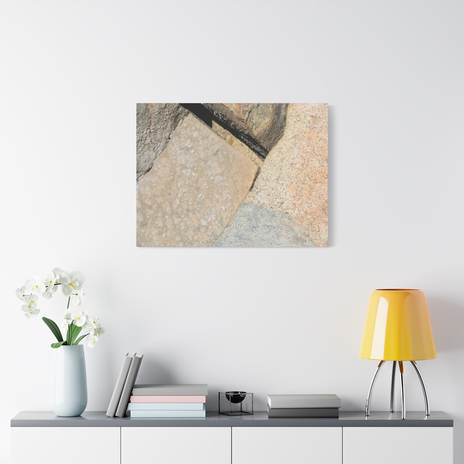 Stone Fragments - Unique Frameless Canvas Wall Art - Art By Earth