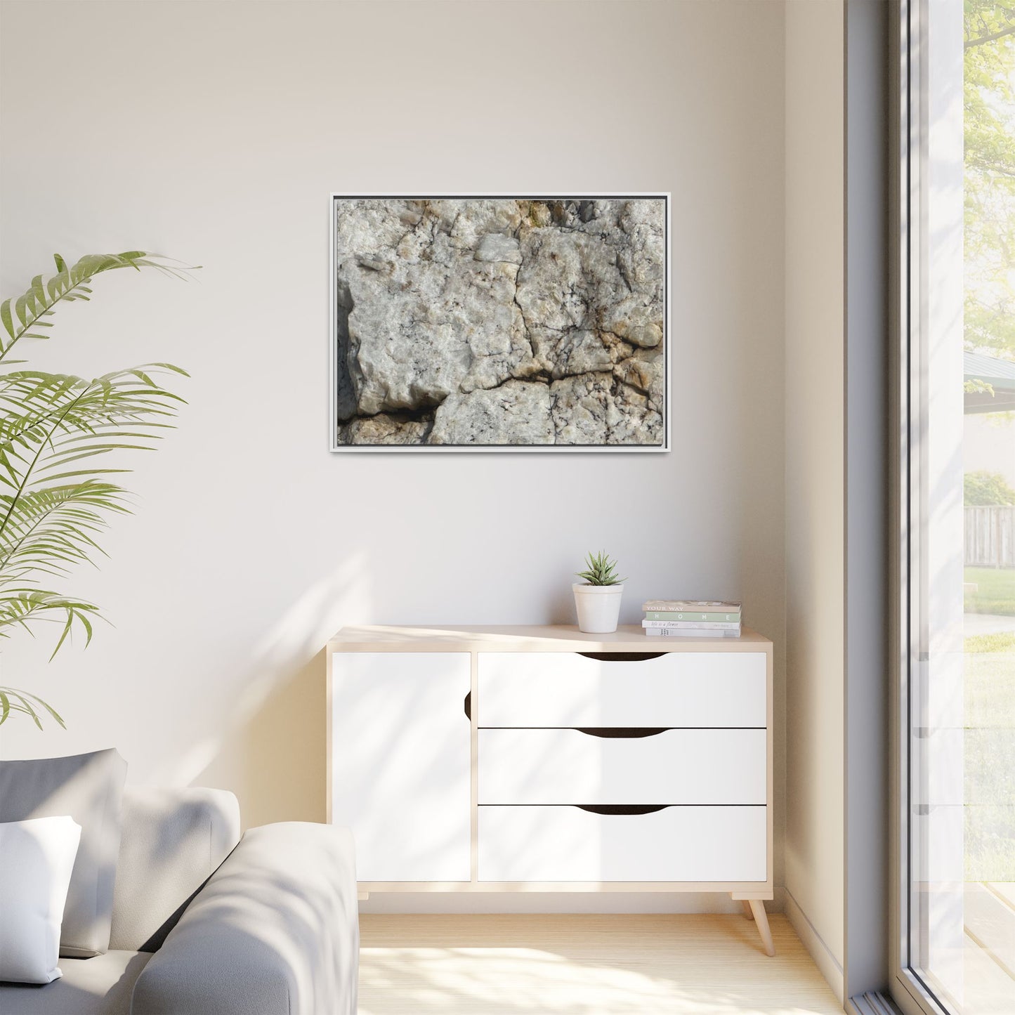 Weathered Limestone Formation - Unique Stretched Canvas Wall Art - Art By Earth