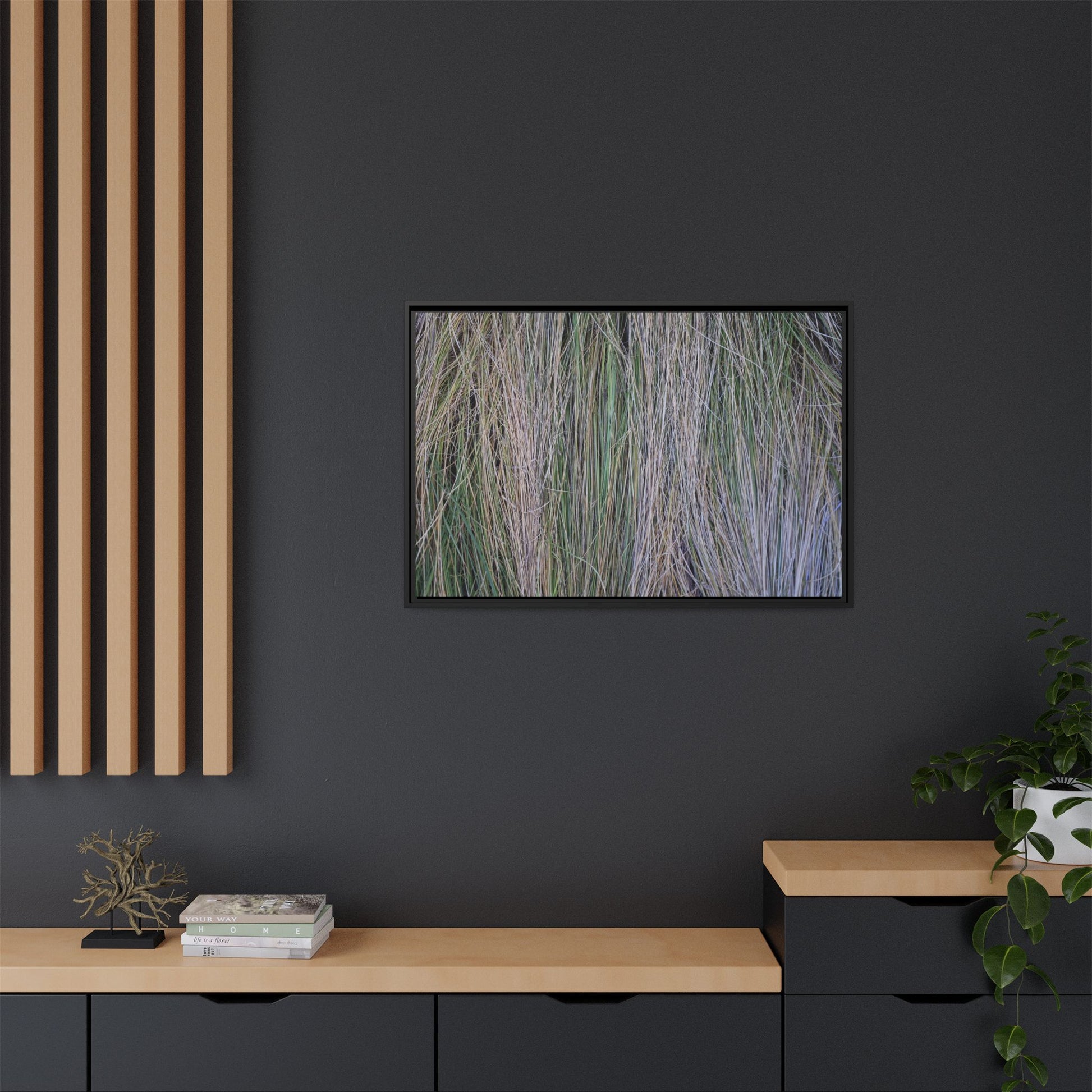 Whispers of Silver Grass - Unique Stretched Canvas Wall Art - Art By Earth