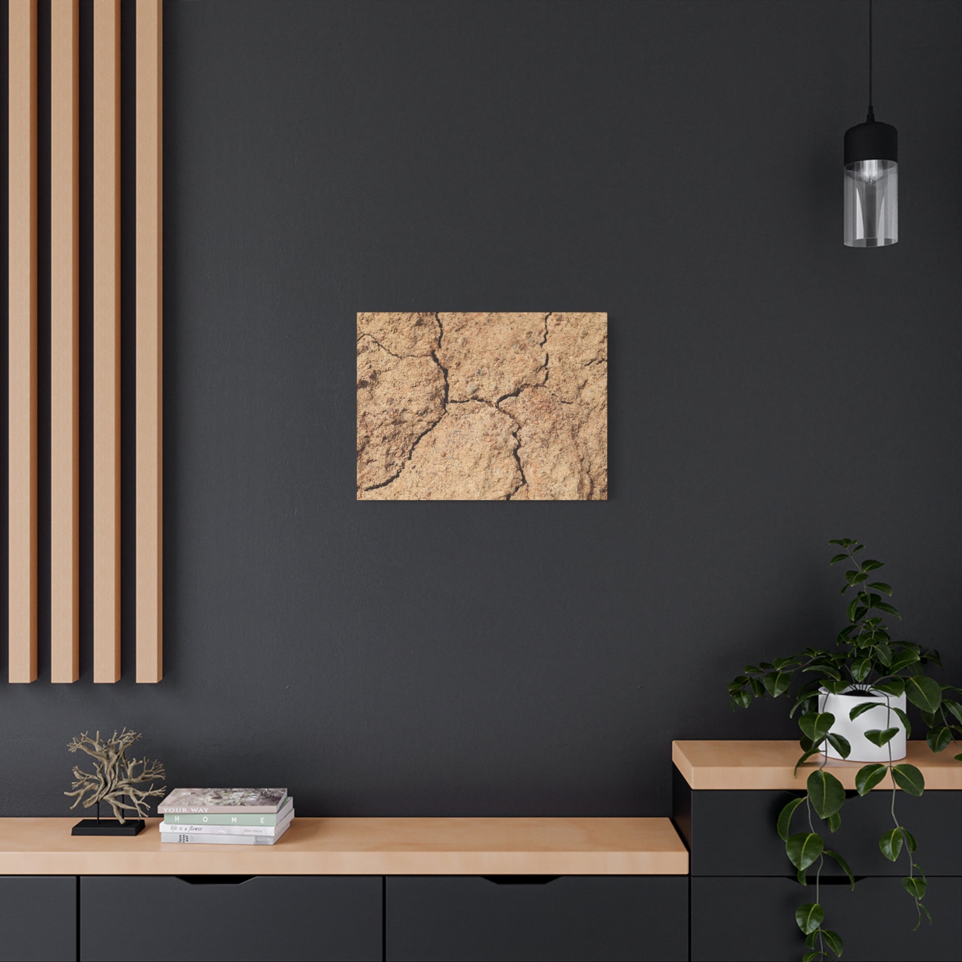 Cracked Earth's Lament - Unique Frameless Canvas Wall Art - Art By Earth