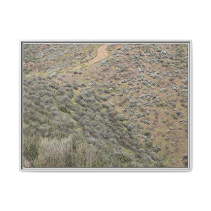 Arid Landscape with Winding Path - Unique Stretched Canvas Wall Art - Art By Earth