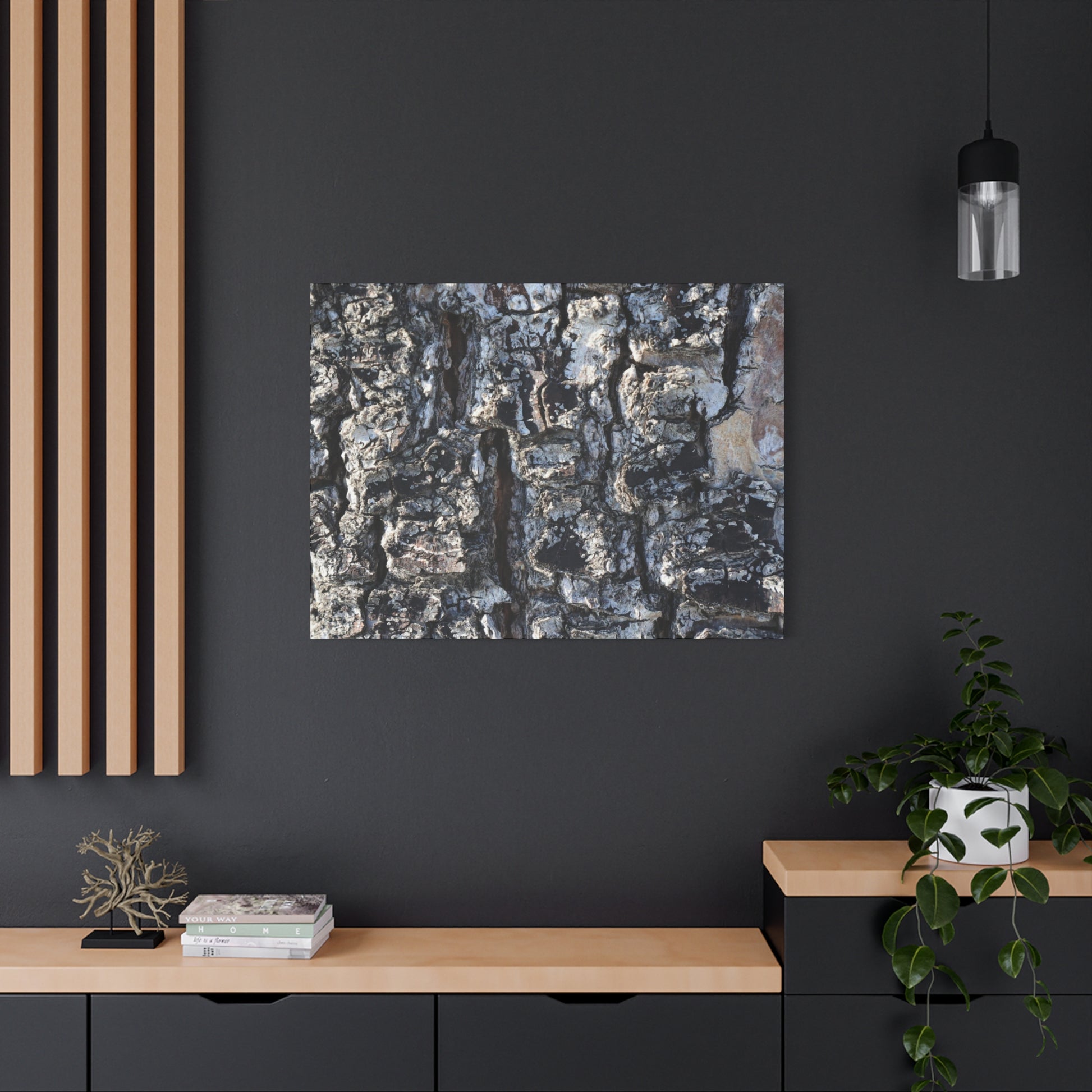 Textured Whispers of the Ancient Tree - Unique Frameless Canvas Wall Art - Art By Earth
