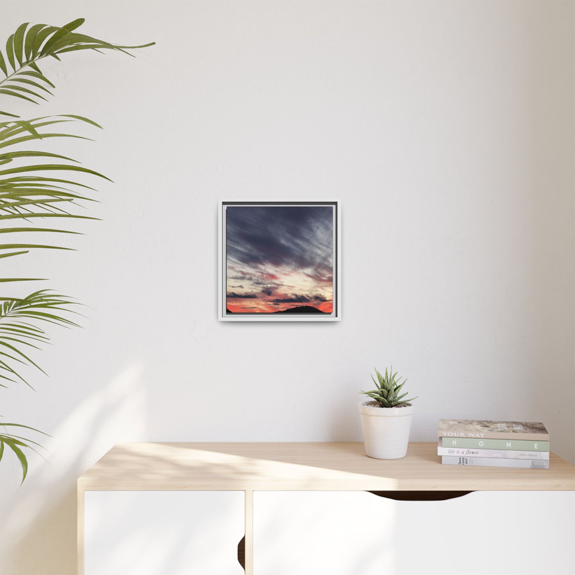 Fiery Sky at Dusk - Unique Stretched Canvas Wall Art - Art By Earth