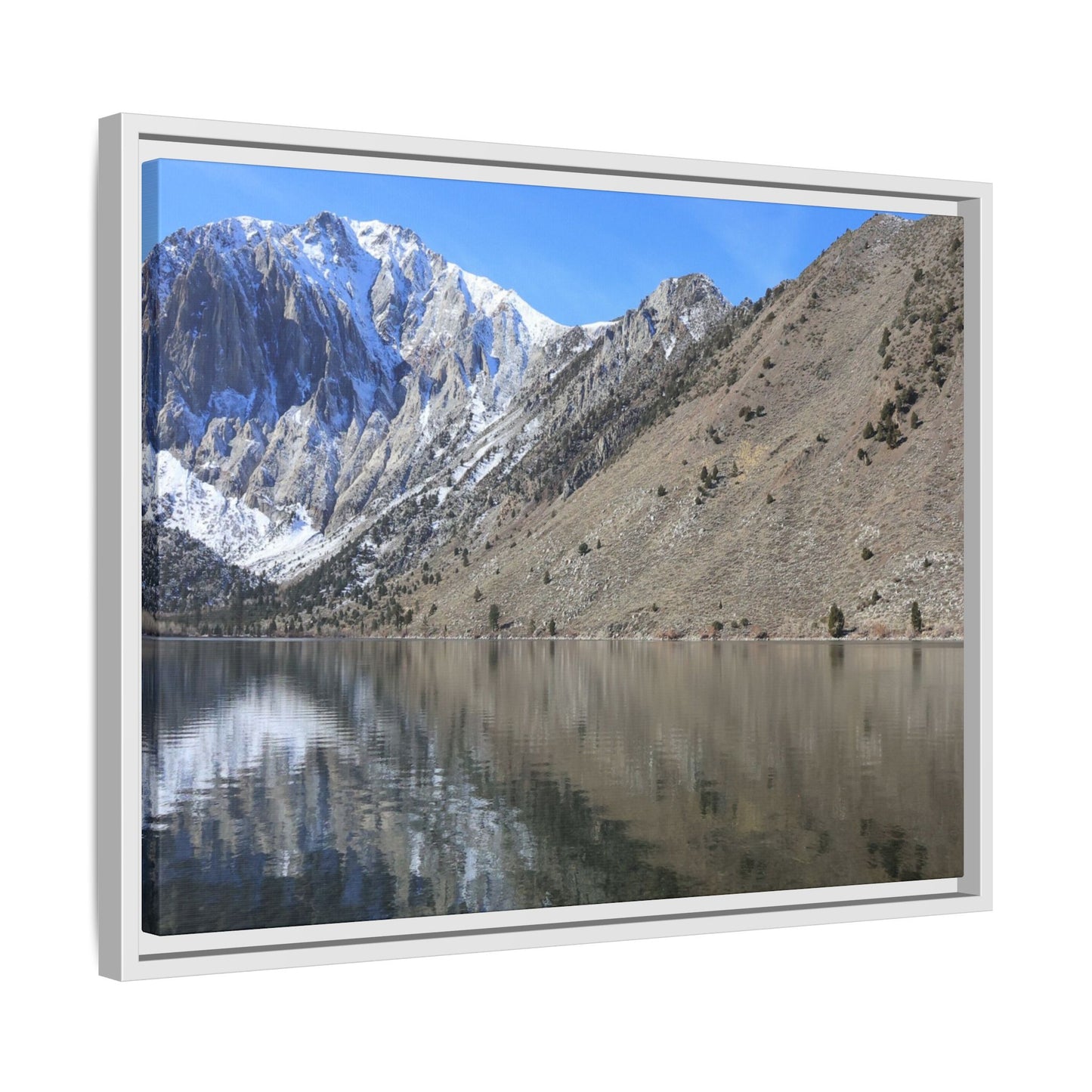 Mountain Mirror - Unique Stretched Canvas Wall Art