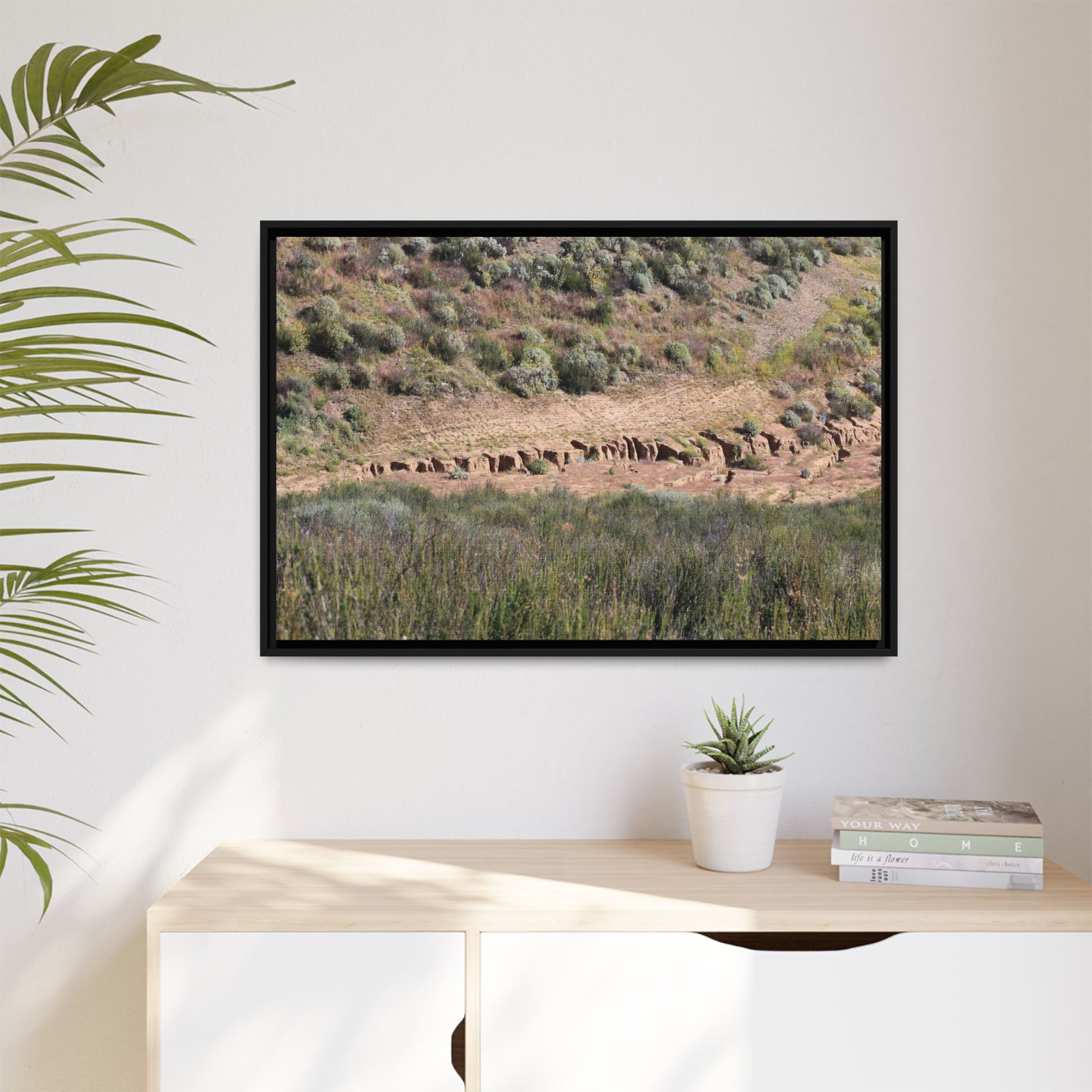 Ancient Dwellings in the Valley - Unique Stretched Canvas Wall Art - Art By Earth