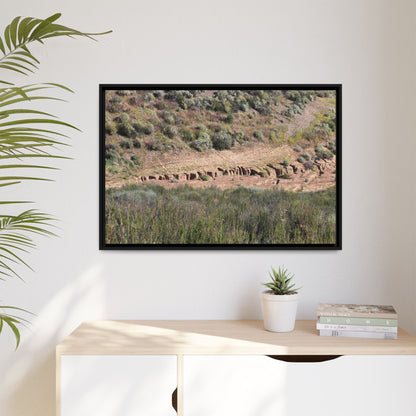 Ancient Dwellings in the Valley - Unique Stretched Canvas Wall Art - Art By Earth