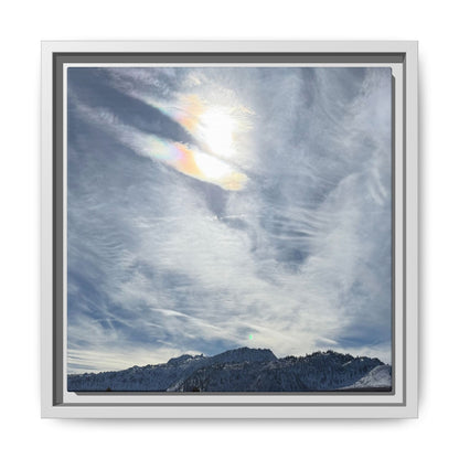 Whispers of Winter's Embrace - Unique Stretched Canvas Wall Art