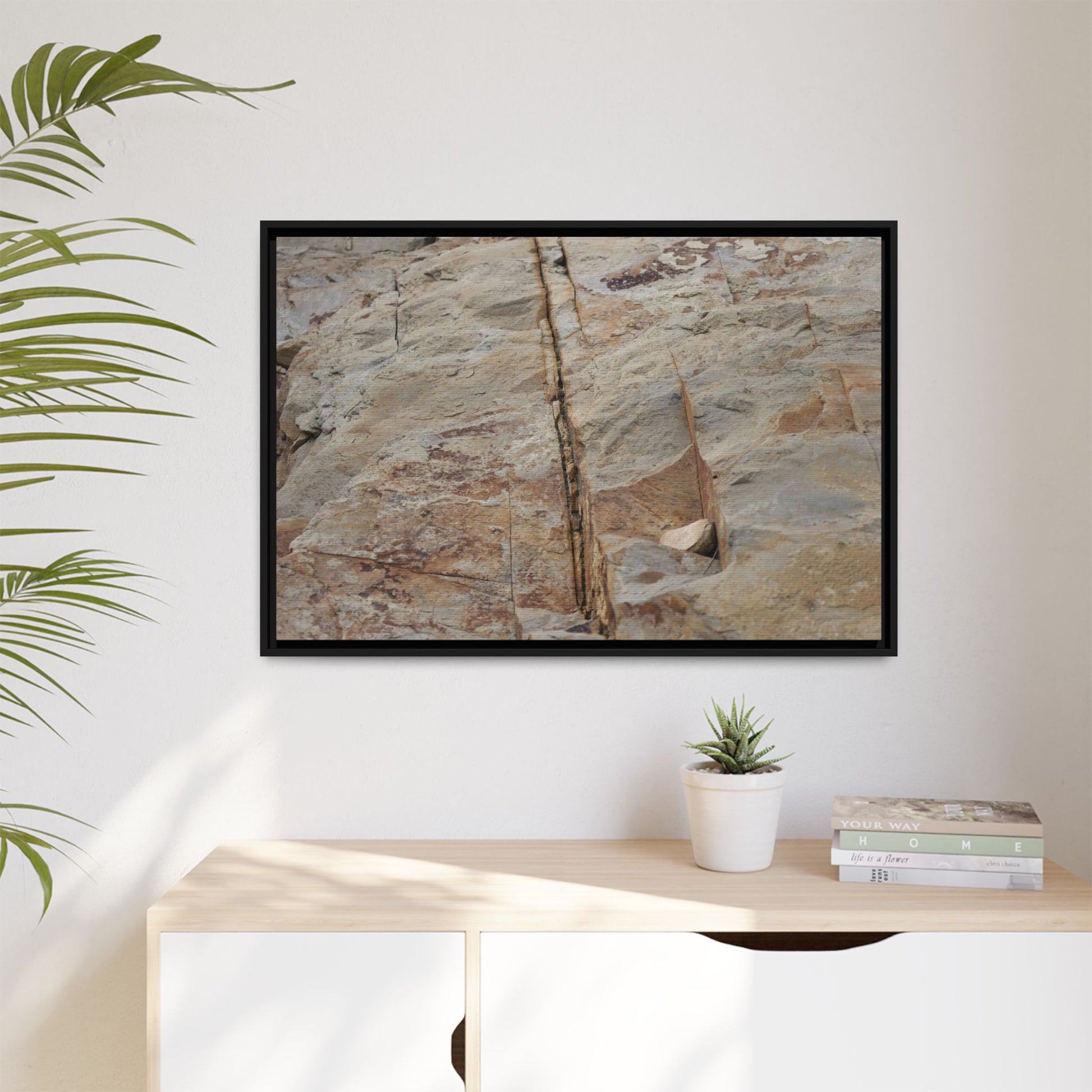 Sedimentary Symphony - Unique Stretched Canvas Wall Art - Art By Earth