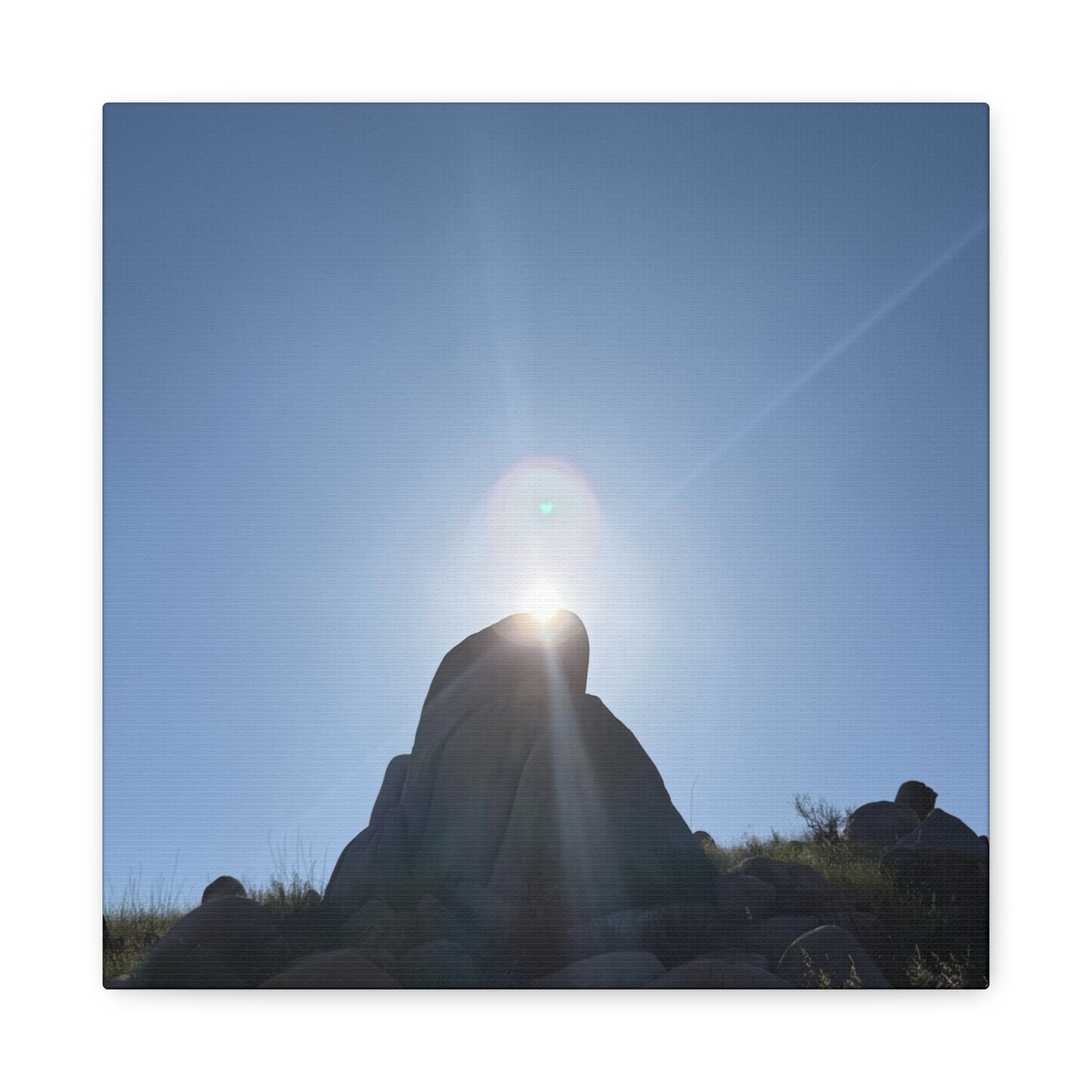 Sunburst Over Stone - Unique Frameless Canvas Wall Art - Art By Earth