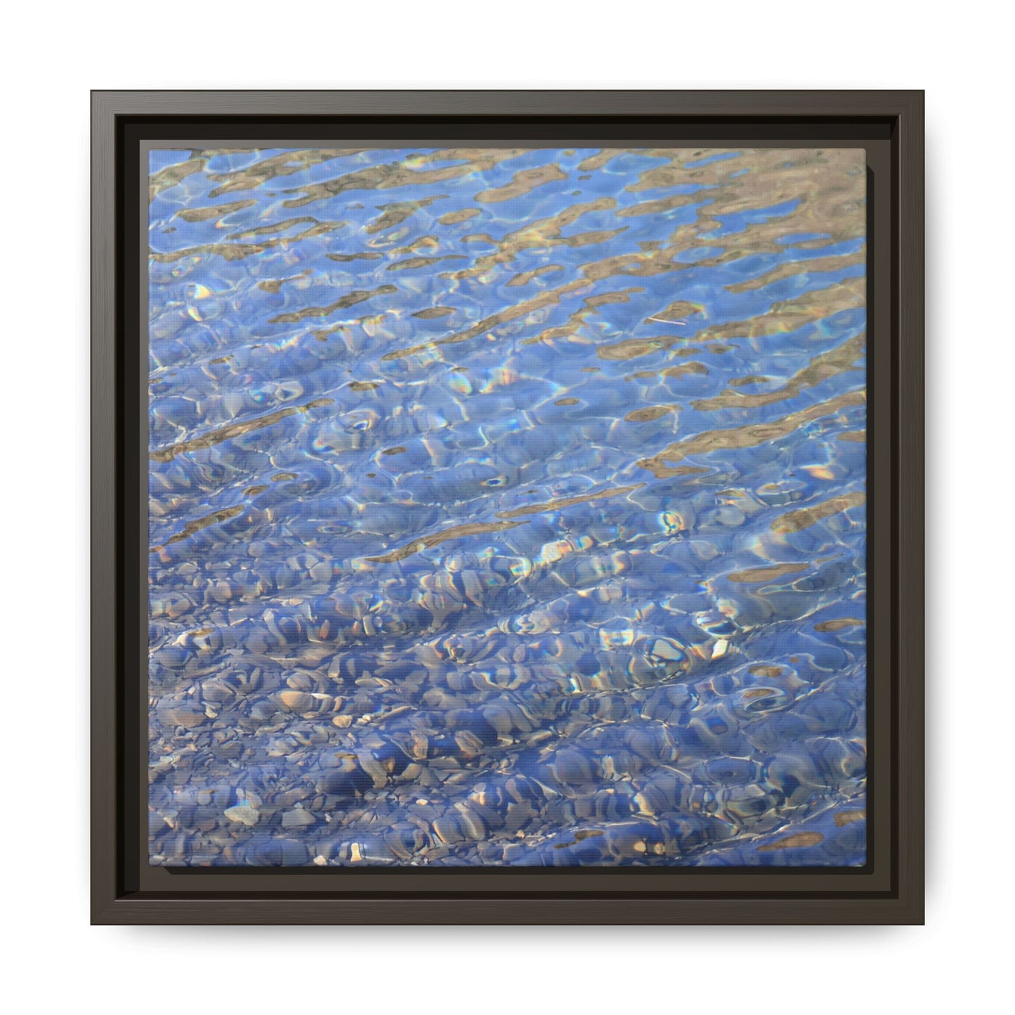 Aqua Fragments - Unique Stretched Canvas Wall Art