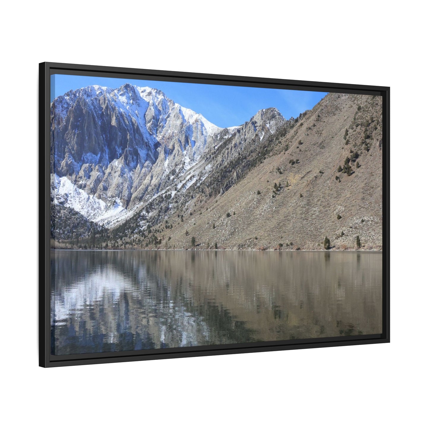 Mountain Mirror - Unique Stretched Canvas Wall Art