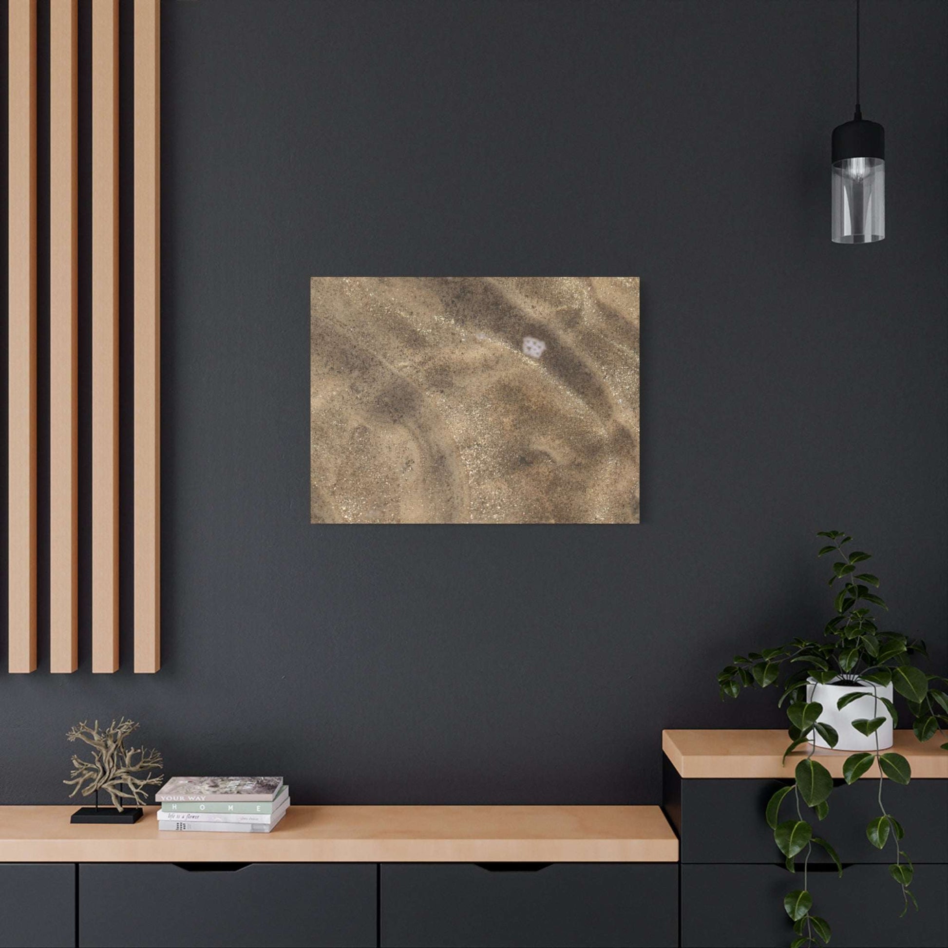 Sandy Shore Impressions - Unique Frameless Canvas Wall Art - Art By Earth