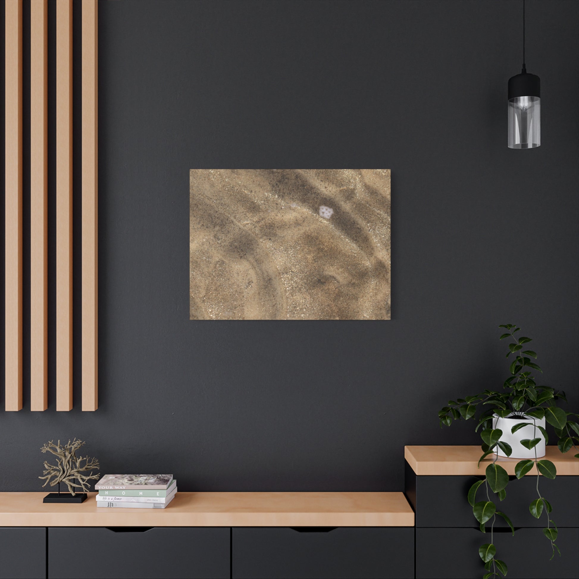 Sandy Shore Impressions - Unique Frameless Canvas Wall Art - Art By Earth