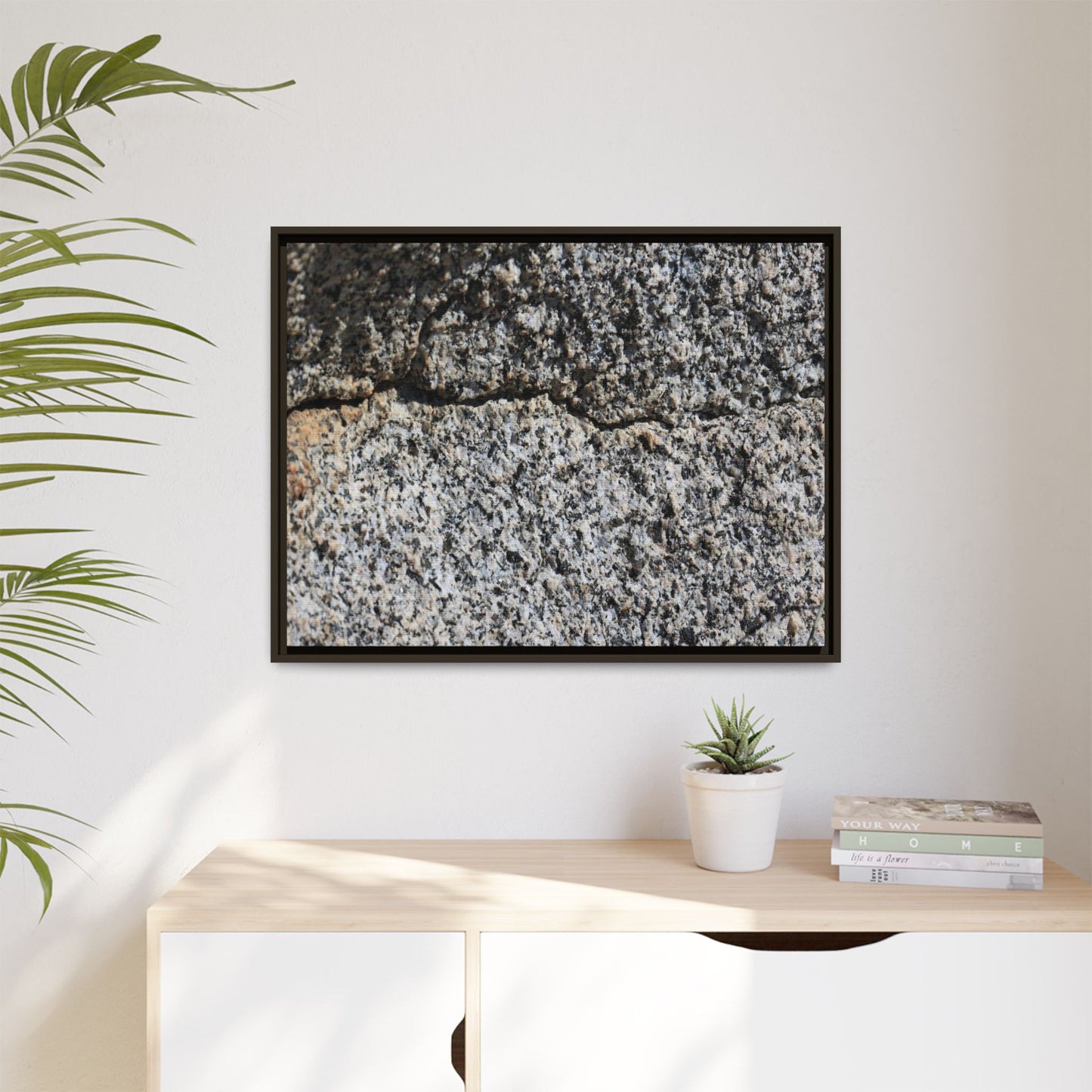 Weathered Stone Surface - Unique Stretched Canvas Wall Art