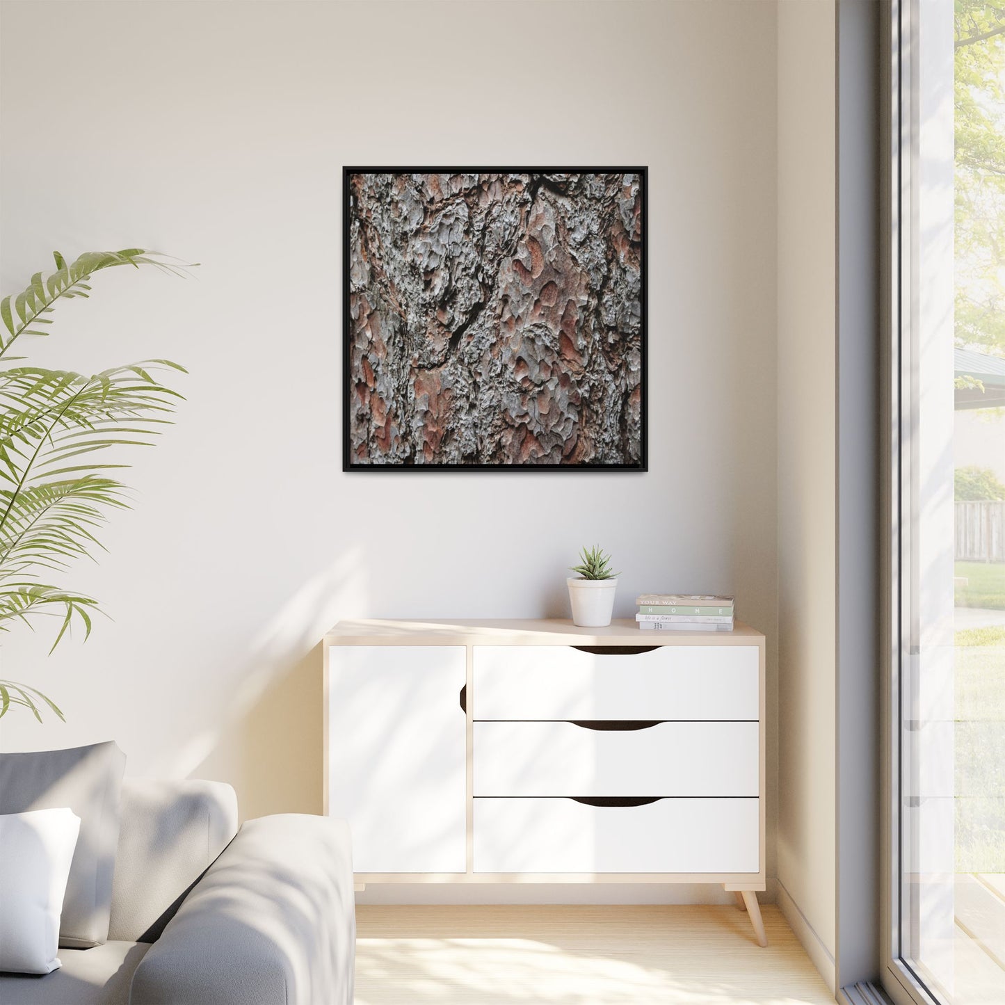 Bark Texture Symphony - Unique Stretched Canvas Wall Art - Art By Earth
