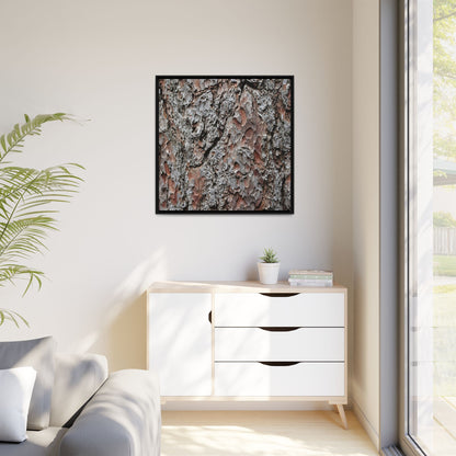 Bark Texture Symphony - Unique Stretched Canvas Wall Art - Art By Earth