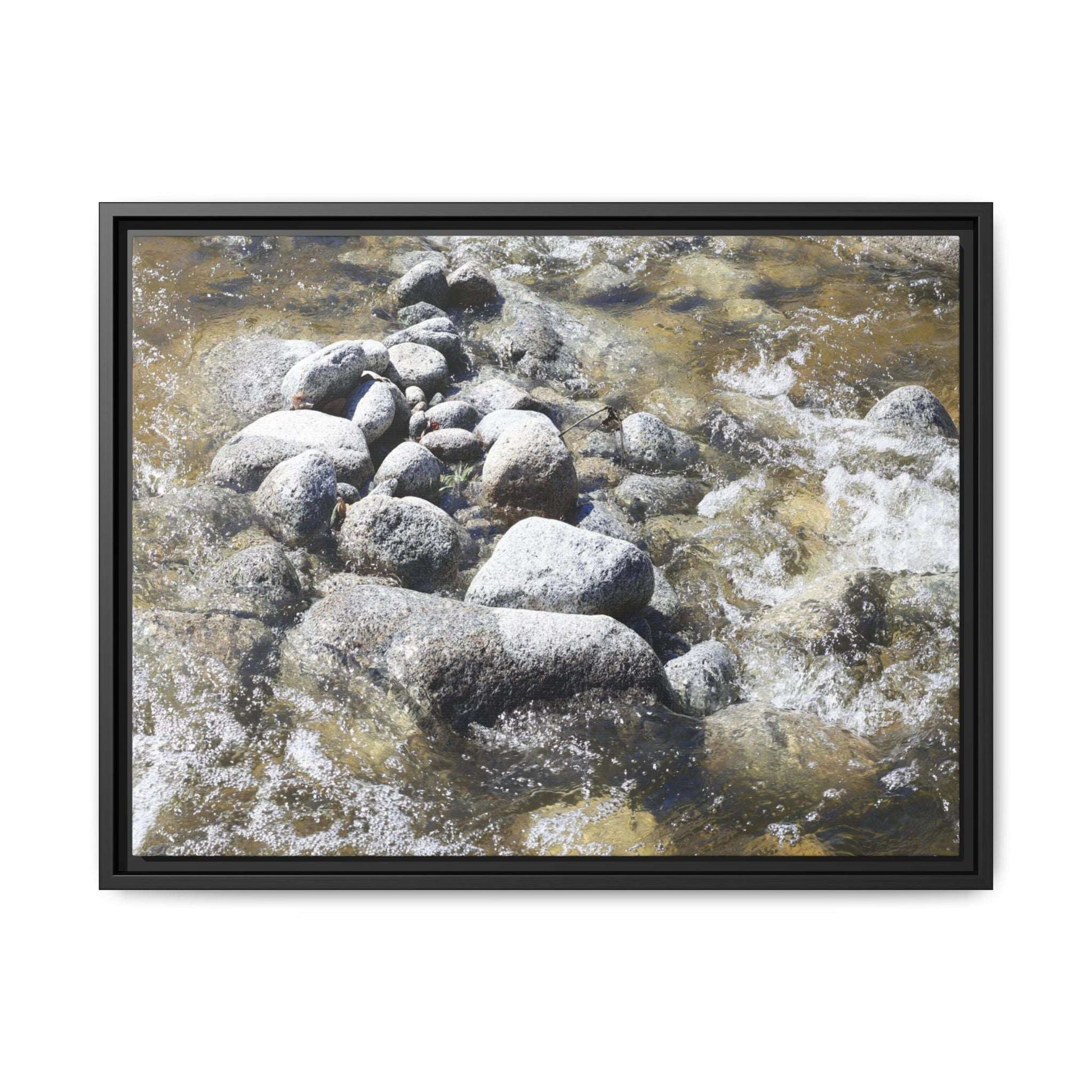Mountain Stream Flow - Unique Stretched Canvas Wall Art - Art By Earth