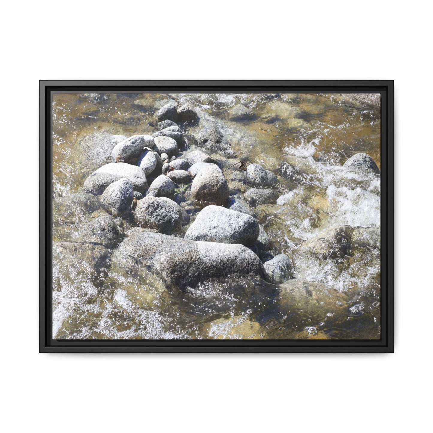 Mountain Stream Flow - Unique Stretched Canvas Wall Art - Art By Earth