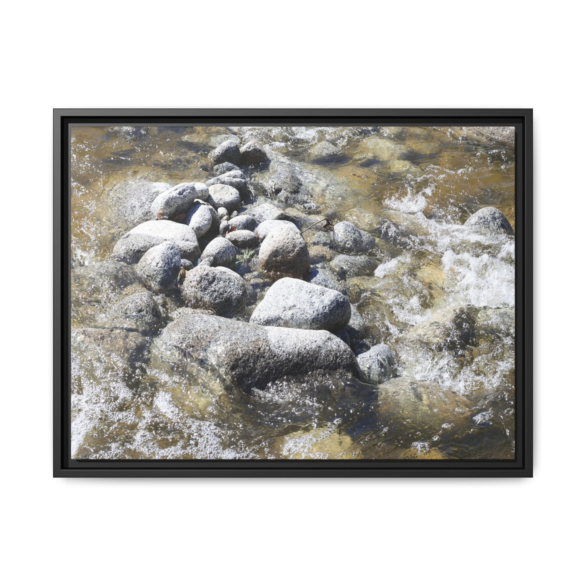 Mountain Stream Flow - Unique Stretched Canvas Wall Art - Art By Earth