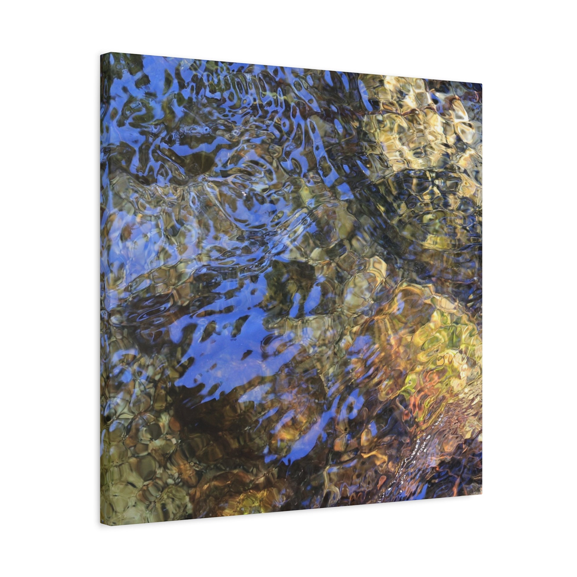 Azure Fragments - Unique Frameless Canvas Wall Art - Art By Earth