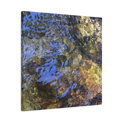 Azure Fragments - Unique Frameless Canvas Wall Art - Art By Earth