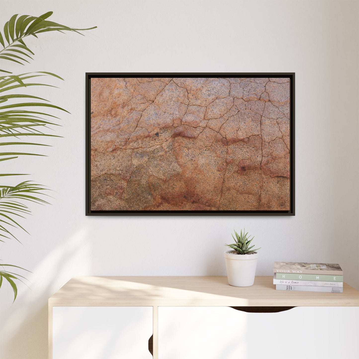 Russet Fissures - Unique Stretched Canvas Wall Art - Art By Earth