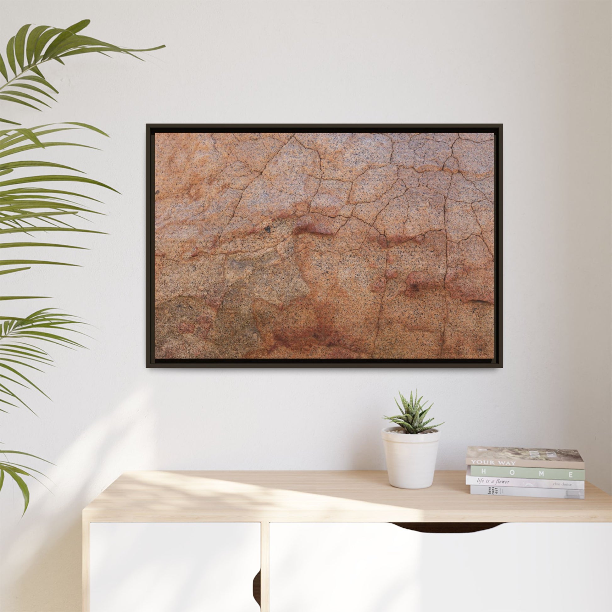 Russet Fissures - Unique Stretched Canvas Wall Art - Art By Earth