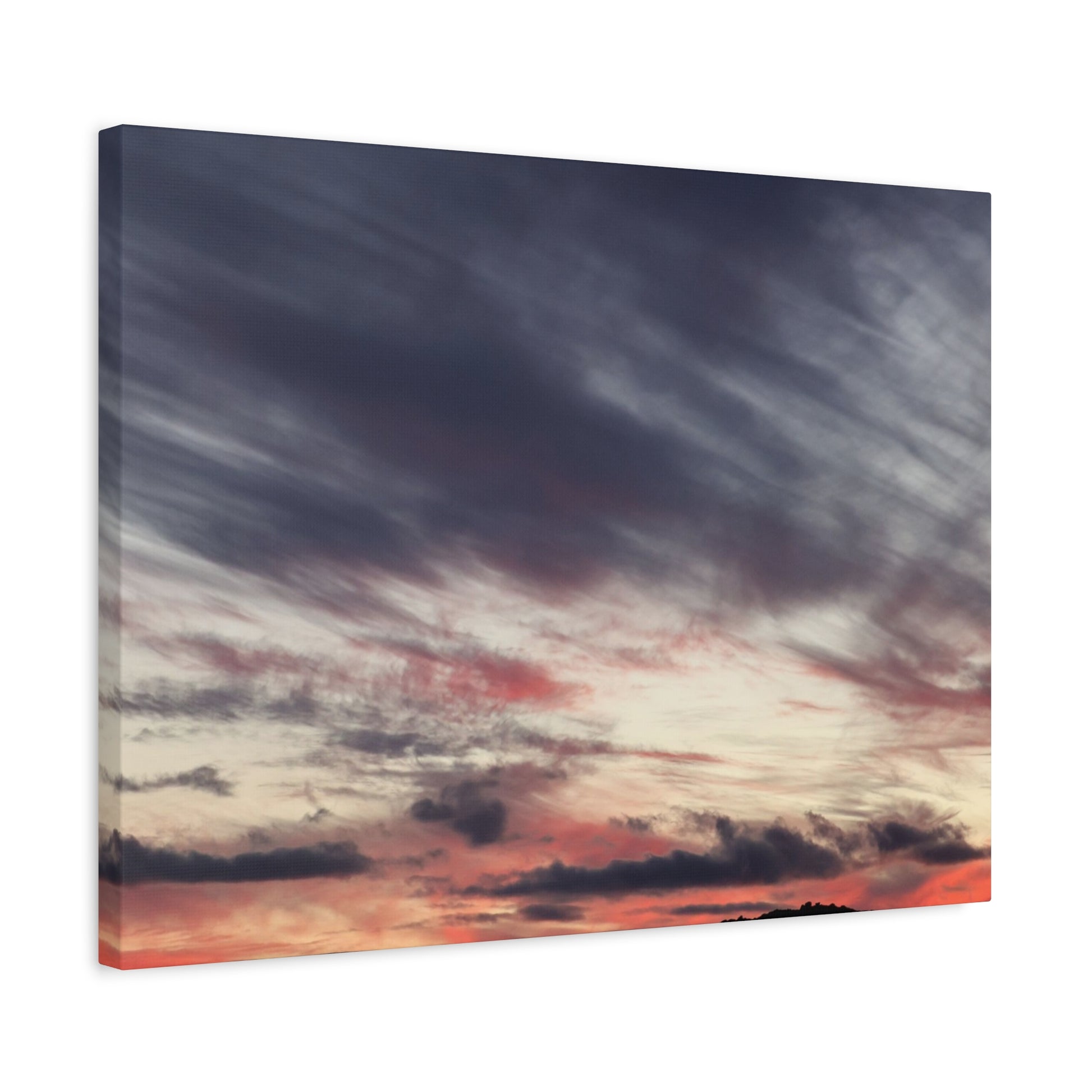 Sunset Over Mountains - Unique Frameless Canvas Wall Art - Art By Earth