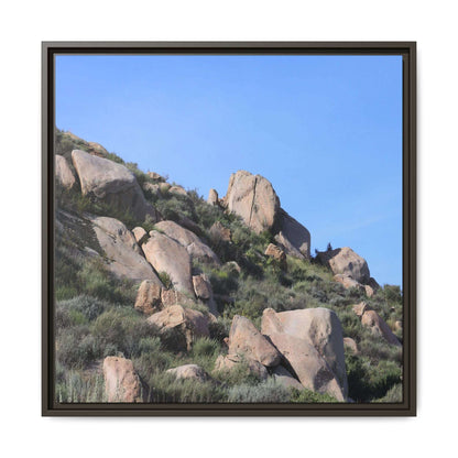 Ancient Boulders in Arid Landscape - Unique Stretched Canvas Wall Art - Art By Earth