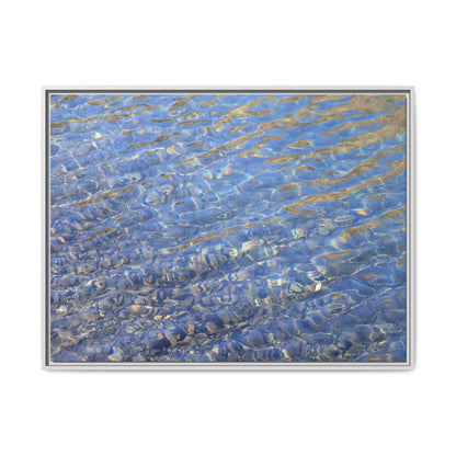 Aqua Fragments - Unique Stretched Canvas Wall Art