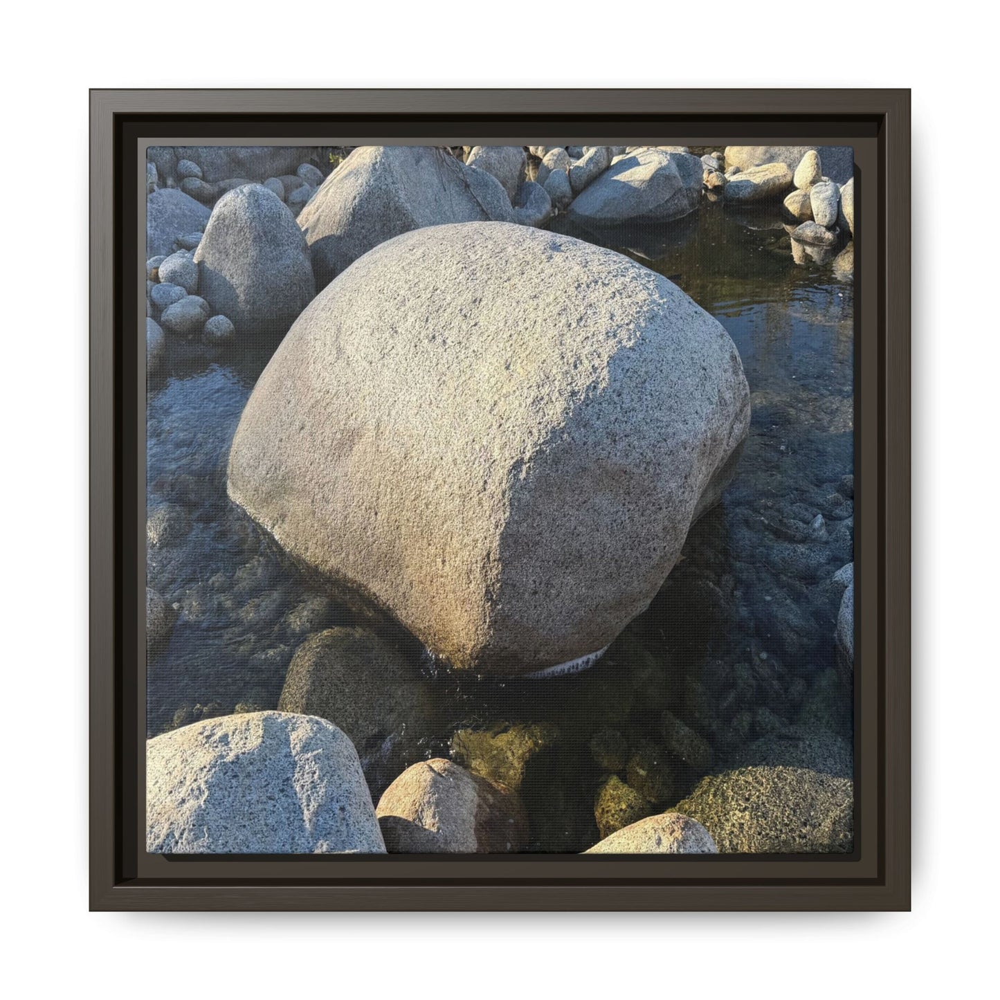 Rocky Riverbed - Unique Stretched Canvas Wall Art - Art By Earth