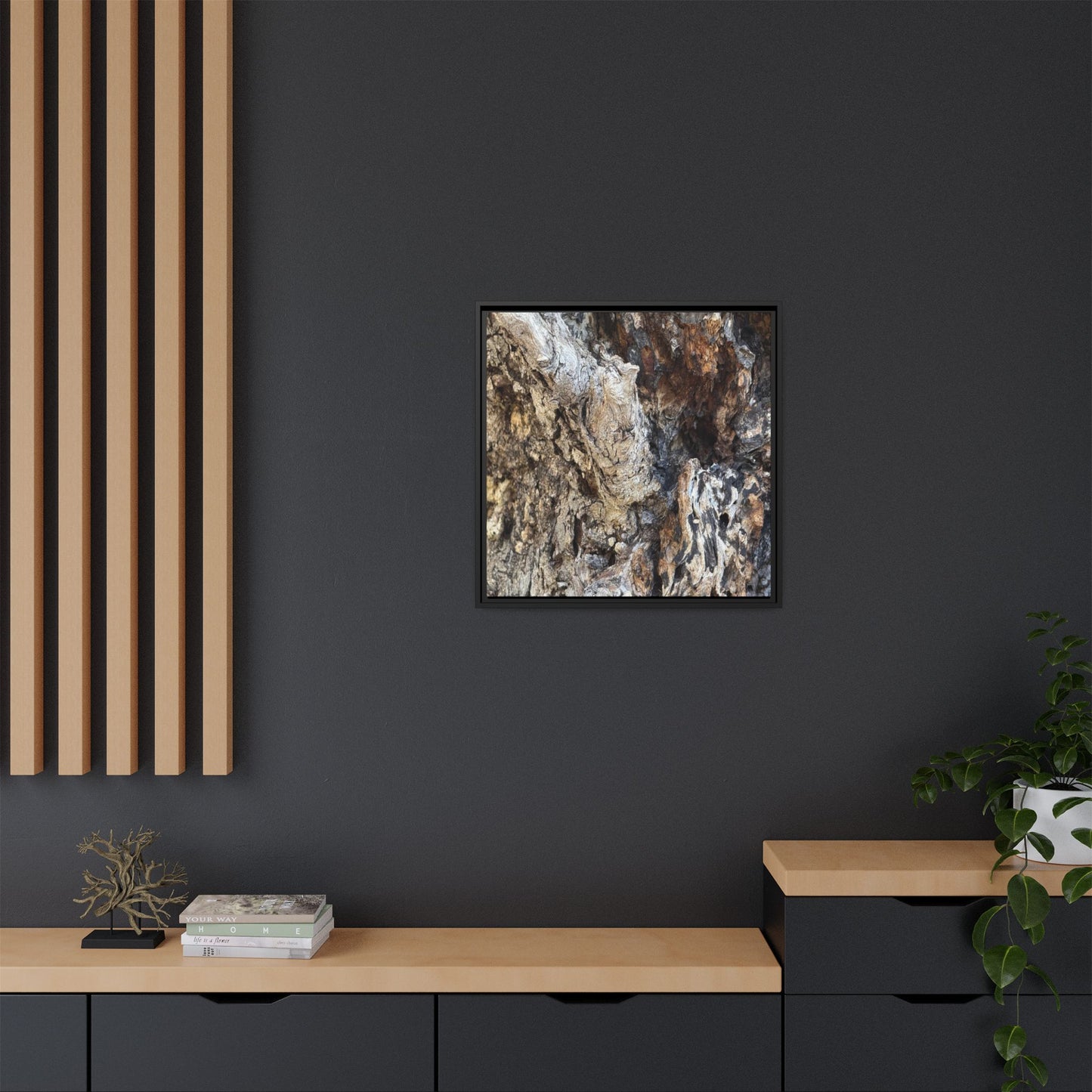 Ancient Tree Texture - Unique Stretched Canvas Wall Art - Art By Earth