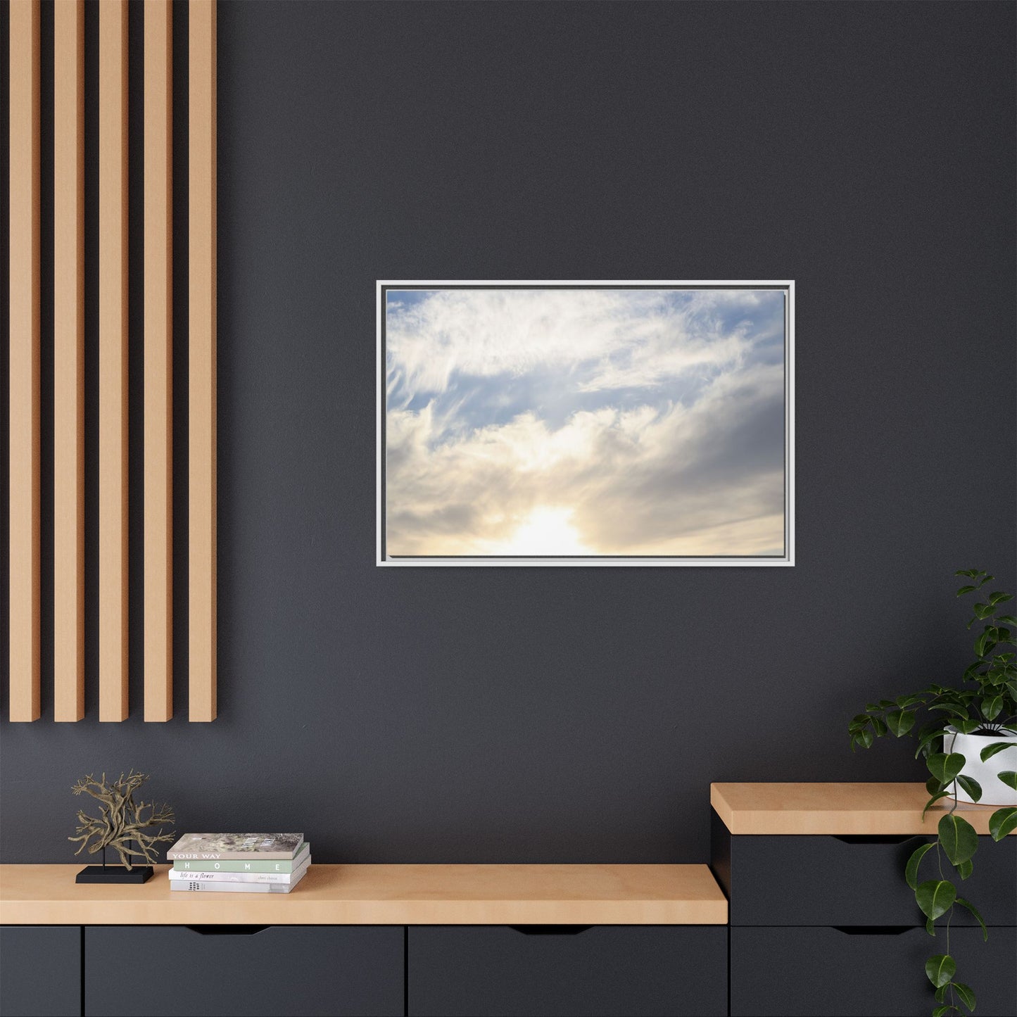 Sky's Ethereal Whisper - Unique Stretched Canvas Wall Art - Art By Earth
