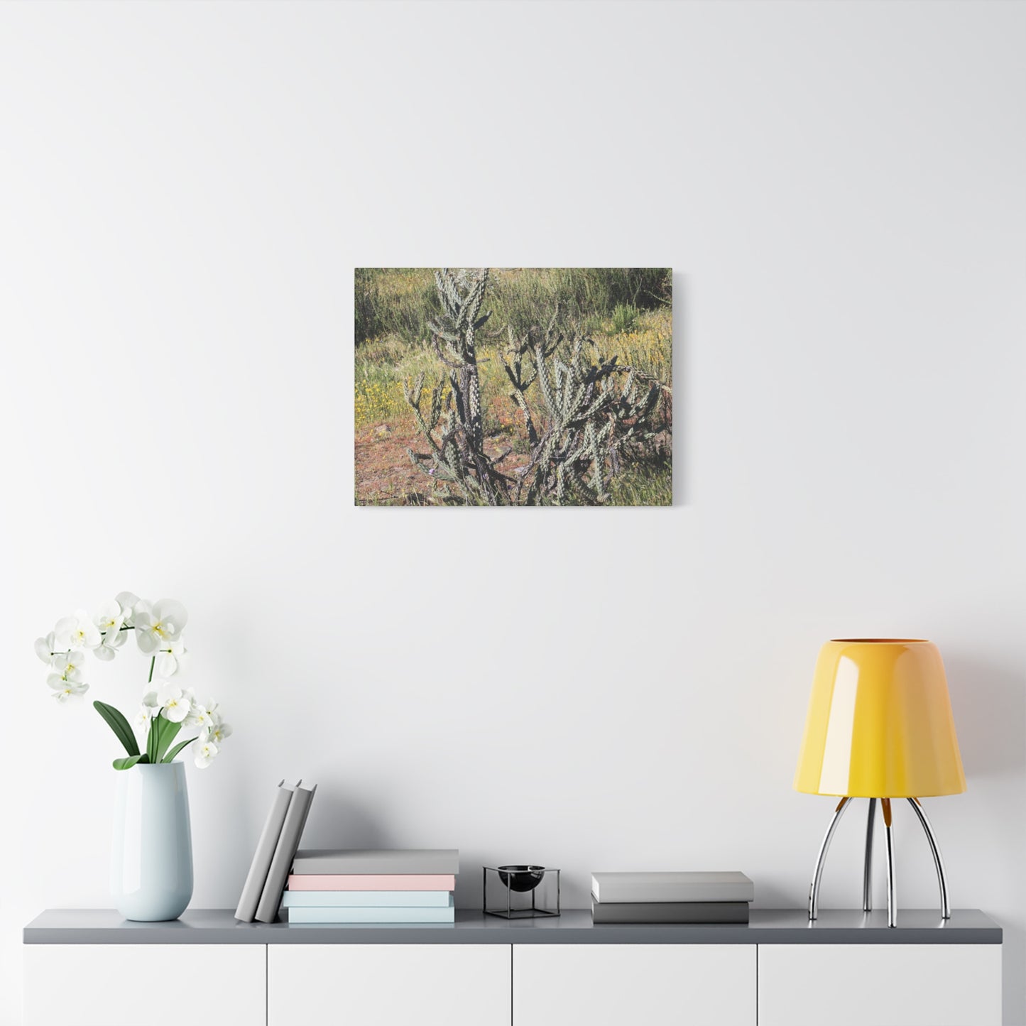 Desert Bloom in Shadow - Unique Frameless Canvas Wall Art - Art By Earth