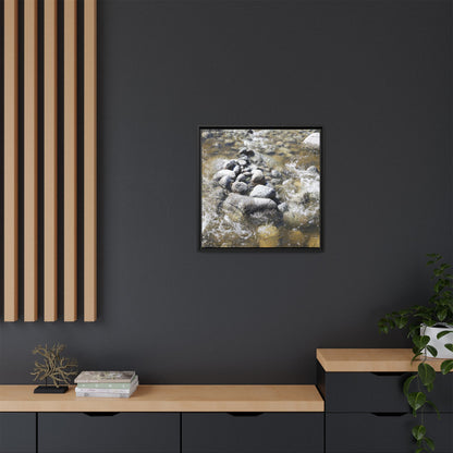 Mountain Stream Flow - Unique Stretched Canvas Wall Art - Art By Earth