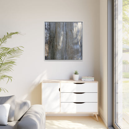 Weathered Wood Surface - Unique Stretched Canvas Wall Art