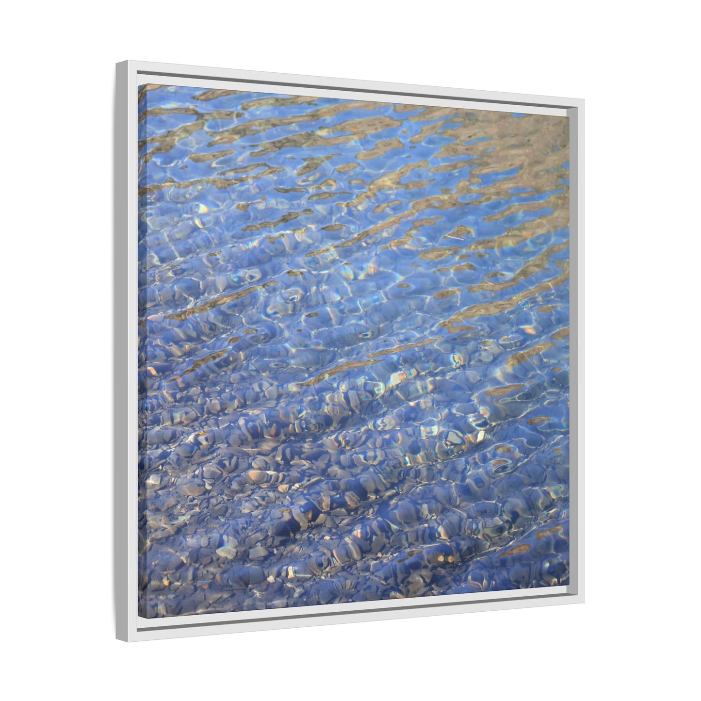 Aqua Fragments - Unique Stretched Canvas Wall Art