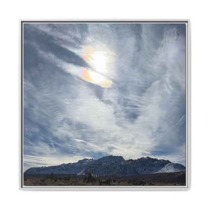 Whispers of Winter's Embrace - Unique Stretched Canvas Wall Art