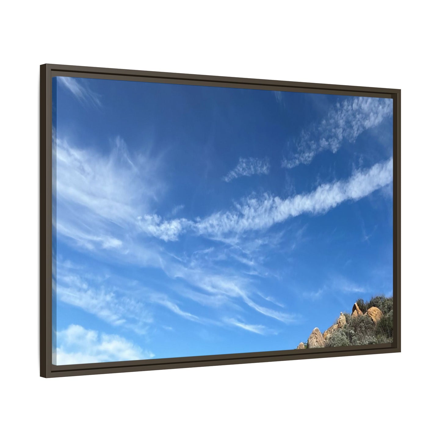 Arid Landscape with Rocky Outcrops - Unique Stretched Canvas Wall Art