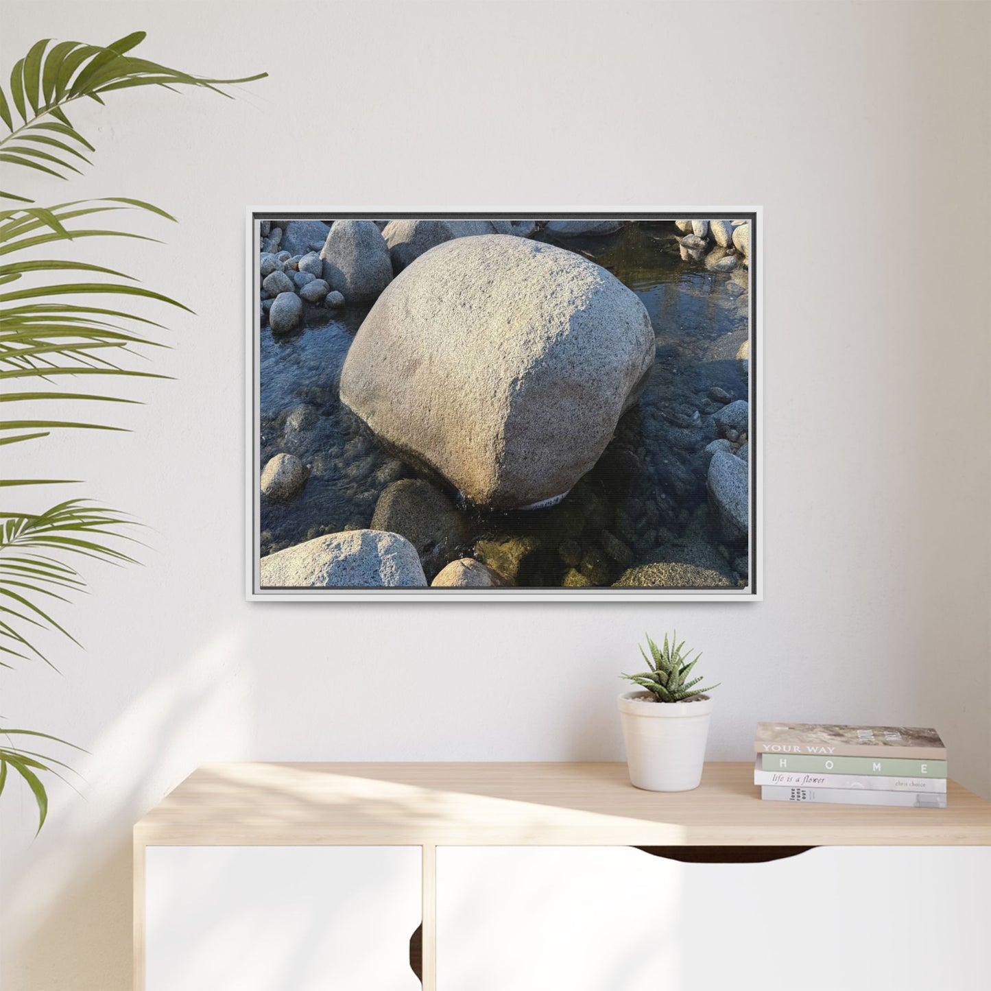 Rocky Riverbed - Unique Stretched Canvas Wall Art - Art By Earth