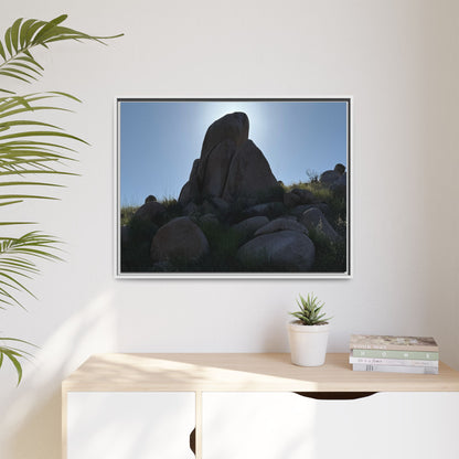 Boulder Silhouette - Unique Stretched Canvas Wall Art - Art By Earth