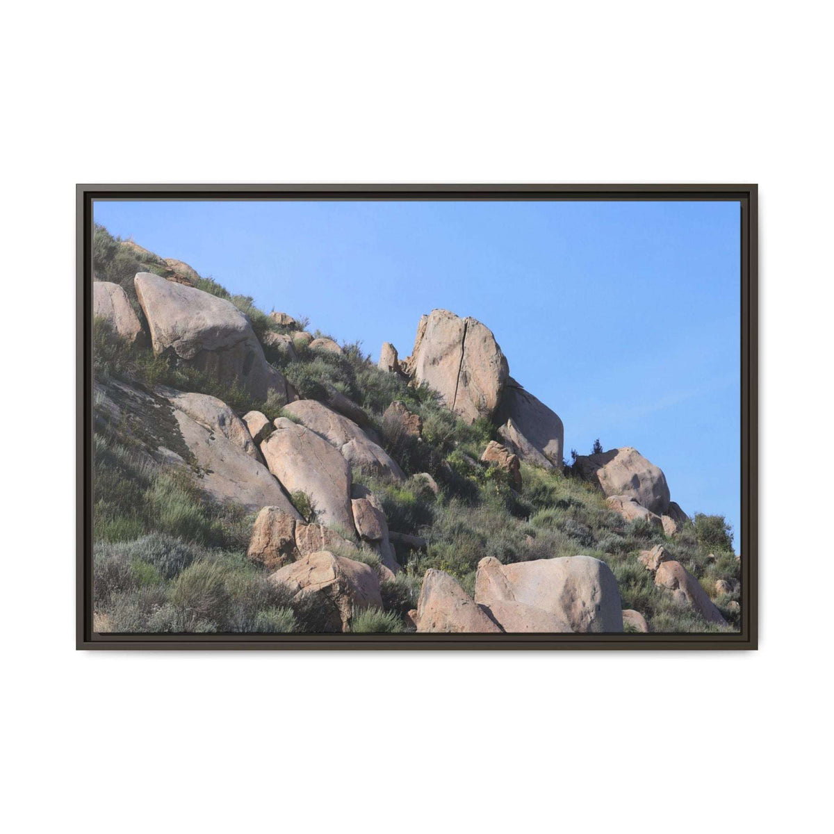 Ancient Boulders in Arid Landscape - Unique Stretched Canvas Wall Art - Art By Earth